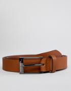 Peter Werth Saffiano Leather Belt In Tan - Tan
