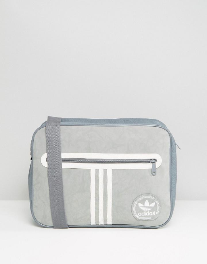 Adidas Originals Airliner Suede Bag - Gray