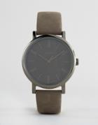Timex Originals Tonal Leather Watch In Gray - Gray