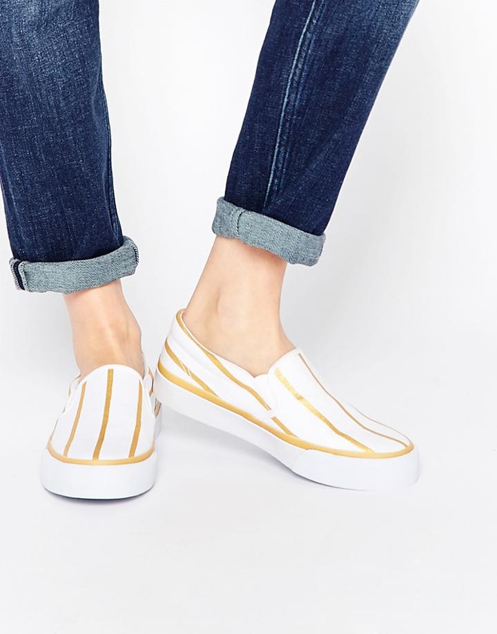 Asos Dougie Sneakers - Gold Stripe