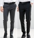 Asos 2 Pack Skinny Pant In Black And Charcoal Save - Multi