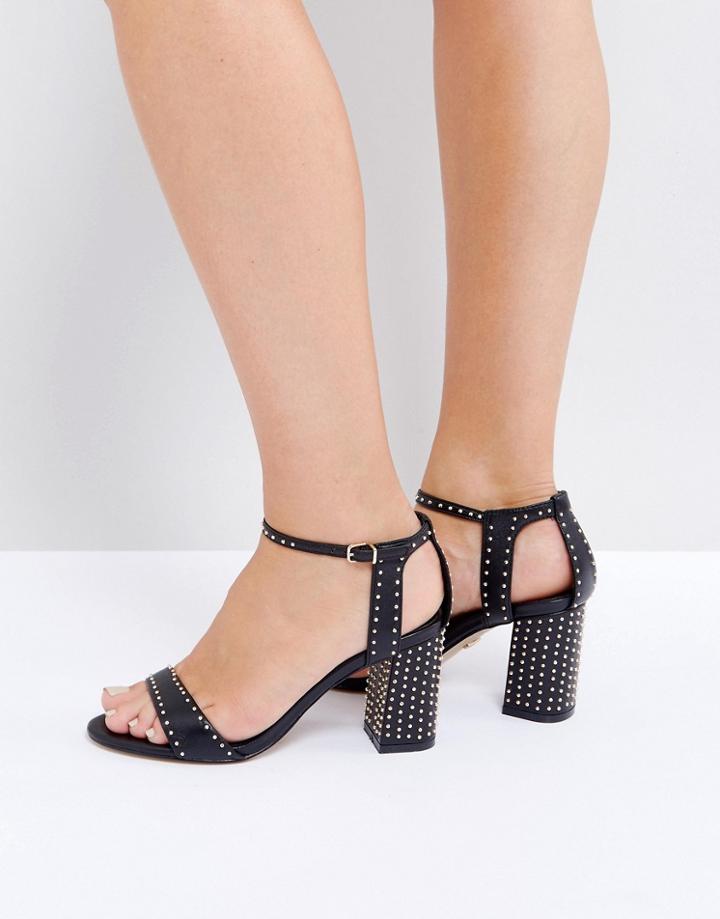 Carvela Gogo Studded Heeled Sandals - Black