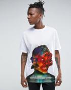 Asos Metallica Oversized Band T-shirt With Face Print - White