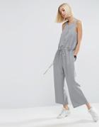 Asos Jumpsuit In Check With Paperbag Waist - Multi