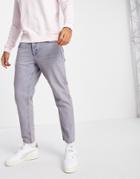 Asos Design Classic Rigid Jeans In Light Tint-blues