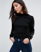 Only Anne Smock Turtleneck Top - Black