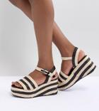 Sixty Seven Heeled Wedge Sandals - Black