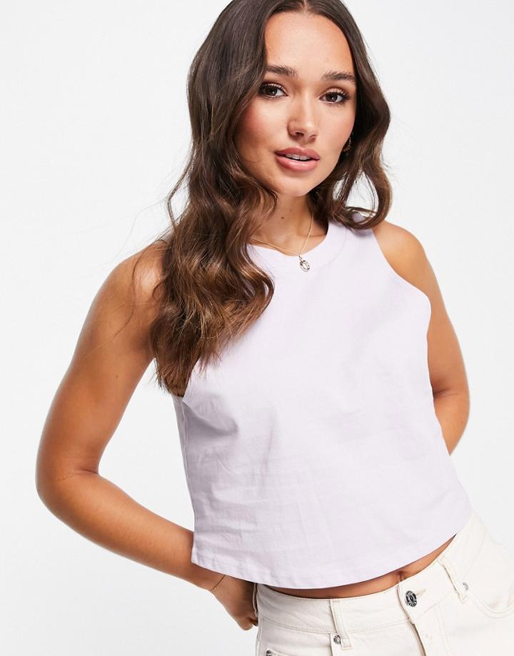Asos Design Crop Swing Vest In Lilac-purple