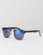 Jeepers Peepers Retro Sunglasses With Revo Lenses - Black