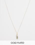 Mirabelle Pyrite Nugget And Amazonite Gold Plated Necklace On 45cm Gold Plated Chain - Gold