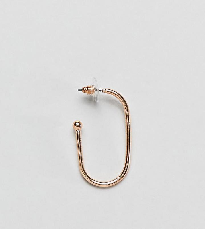 Designb Single Oval Hoop Earring In Gold Exclusive To Asos - Gold