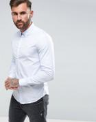 Armani Jeans Slim Fit Gingham Logo Shirt Blue - Blue