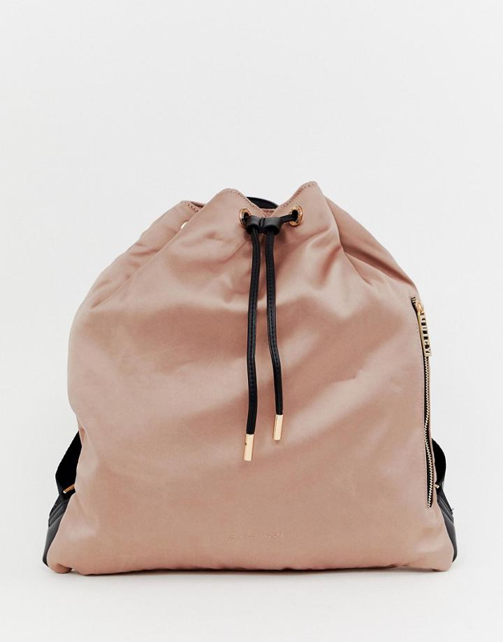 Juicy Couture Oversized Drawstring Backpack - Pink