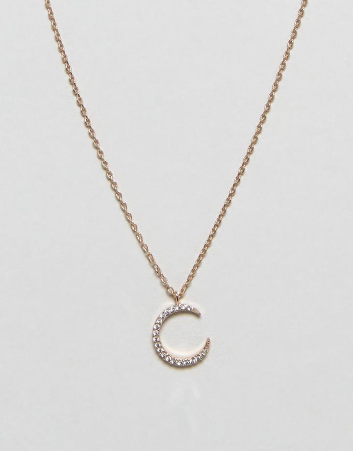 Nylon Moonstone Necklace - Gold