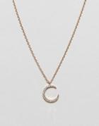 Nylon Moonstone Necklace - Gold