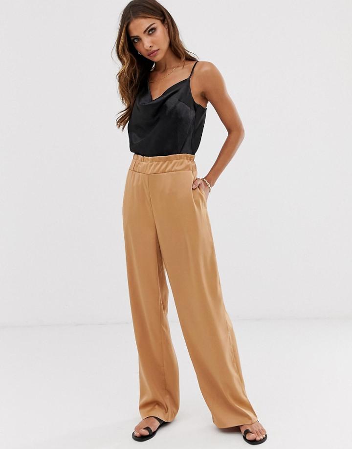Vero Moda Aware Wide Leg Pants-tan