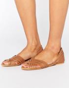 Asos Juza Leather Summer Shoes - Tan