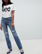 Lee 90s Rider Jean With Abrasions-blue