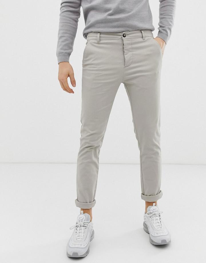 Asos Design Skinny Chinos In Beige