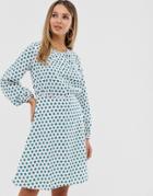 Closet Split Neck Full Sleeve Dress - White