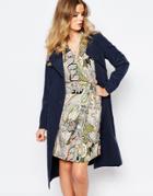 First & I Trench Coat - Navy