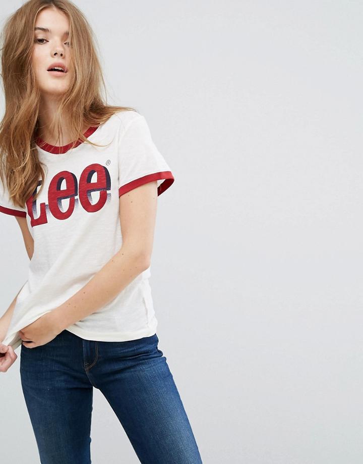 Lee Retro Logo T Shirt - White