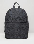Asos Backpack In Camo - Black