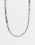 Pieces Rhinestone Necklace In Multicolor