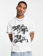 Jaded London Oversized T-shirt In White With Wasted Youth Print