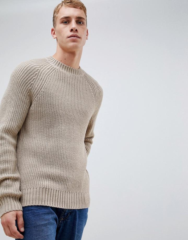 New Look Raglan Sweater In Camel - Tan