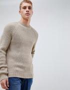 New Look Raglan Sweater In Camel - Tan