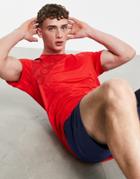 Adidas Training Large Logo T-shirt In Red