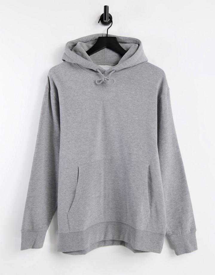 Topman Classic Hoodie In Gray Heather-grey
