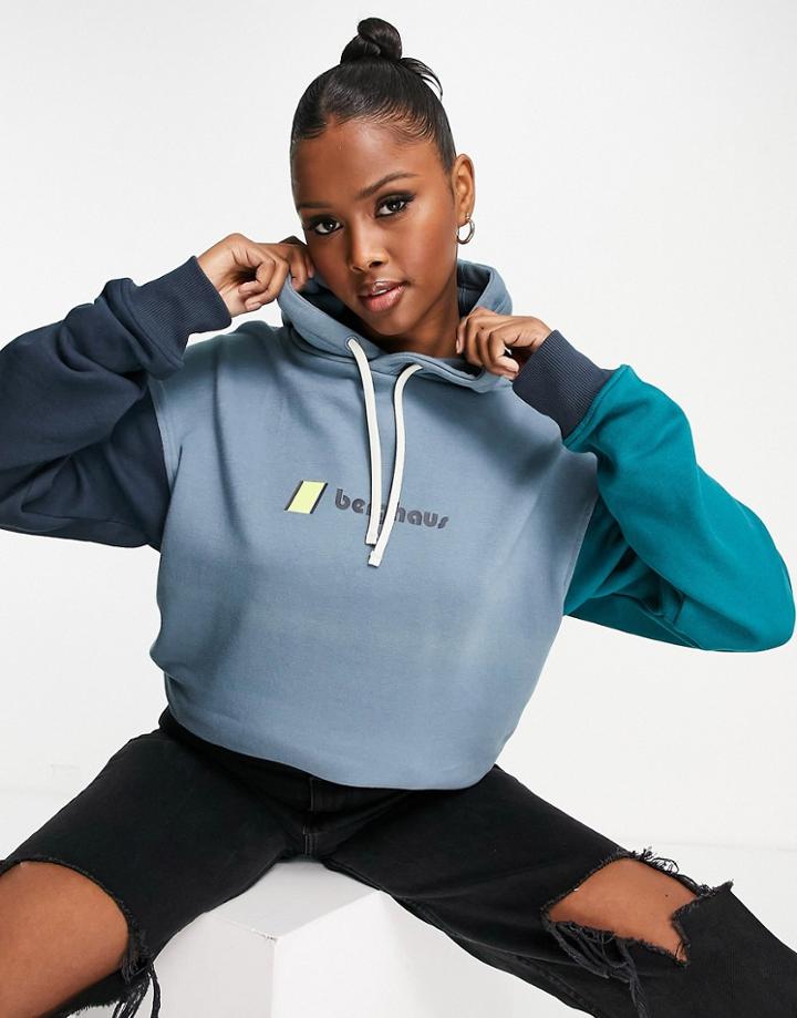 Berghaus Oversized Hoodie In Blue/gray-green