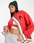 Puma By June Ambrose Hoodie With Asymmetric Hem In Red