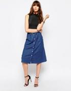 Only Denim Midi Skirt - Chambray Blue