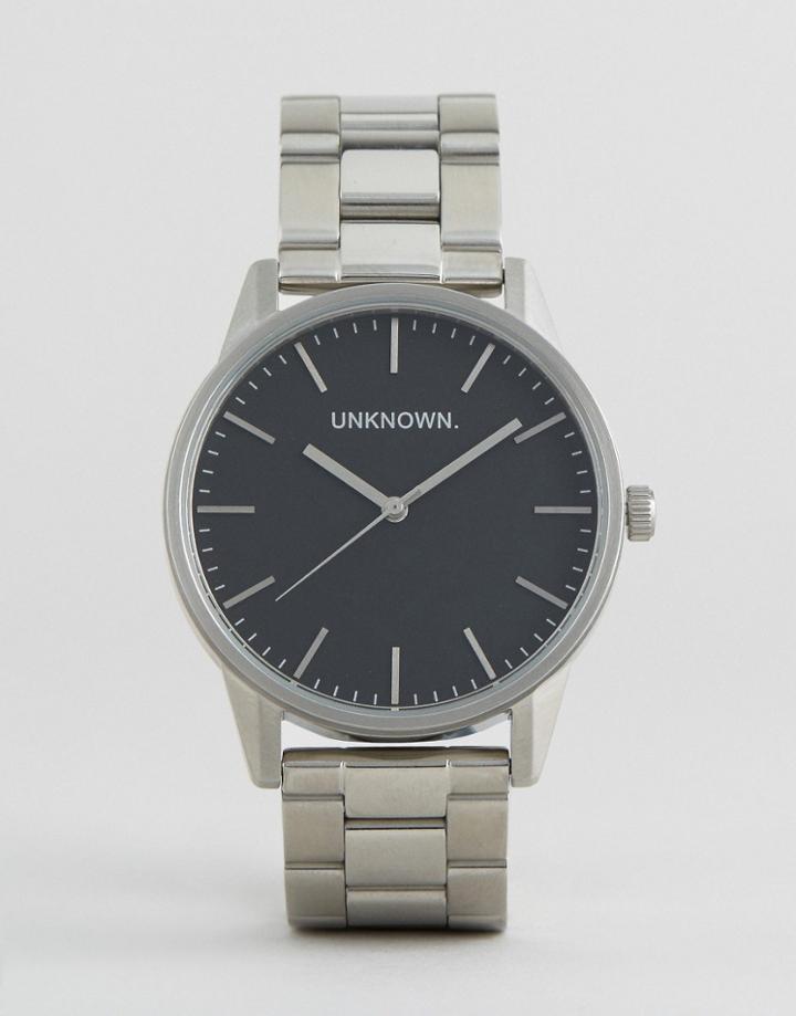Unknown Black Dial Bracelet Watch In Silver - Silver