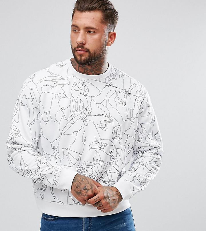 Diesel Embroidered Animals Sweater - White