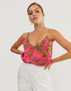 River Island Cami With Ring Detail In Pink