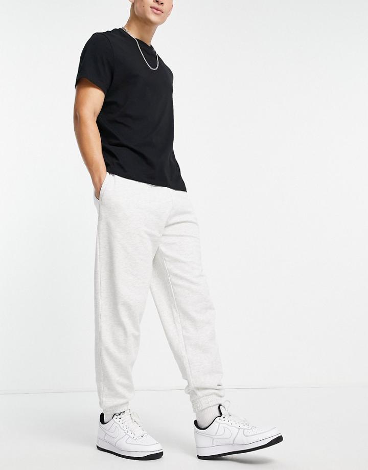 New Look Oversized Sweatpants In Gray-grey
