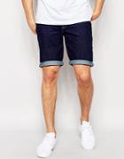 Asos Skinny Denim Shorts In Indigo - Indigo