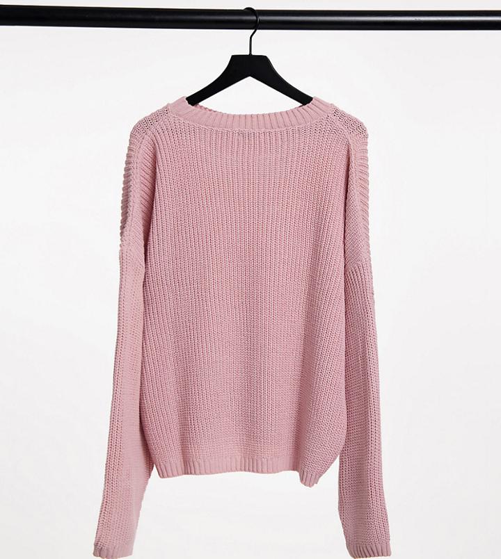 In The Style Plus X Jac Jossa Knitted Sweater In Pink