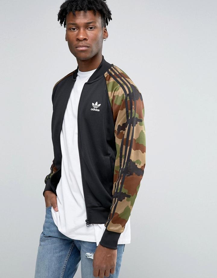 Adidas Originals Camo Pack Track Jacket Ay8172 - Black