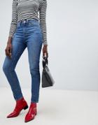 Vero Moda Aware High Waist Straight Leg Jeans In Blue