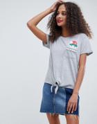 Sugar Dust Christmas T-shirt With Elf In Pocket-gray