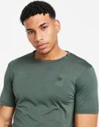 Threadbare Active Training T-shirt In Khaki-green