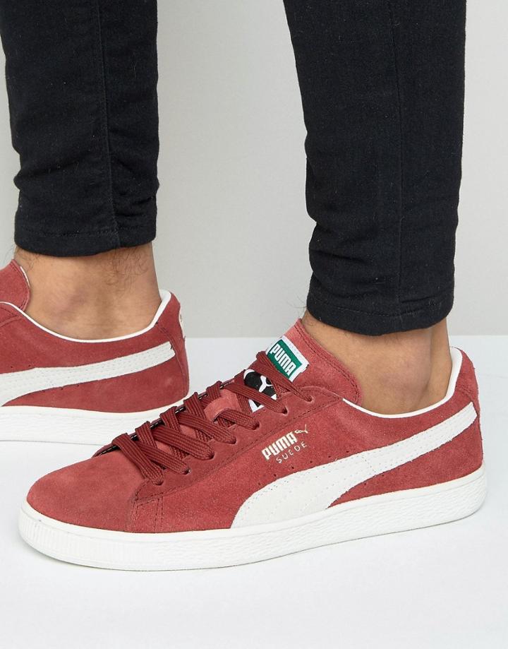Puma Suede Classic Sneakers In Red - Red