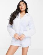 Loungeable Romper Lounge Romper Snow Tipped Faux Fur In Blue