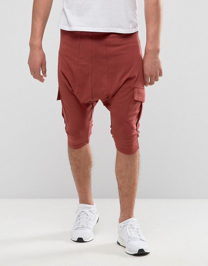Sixth June Shorts In Rust With Cargo Pockets - Red