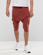 Sixth June Shorts In Rust With Cargo Pockets - Red